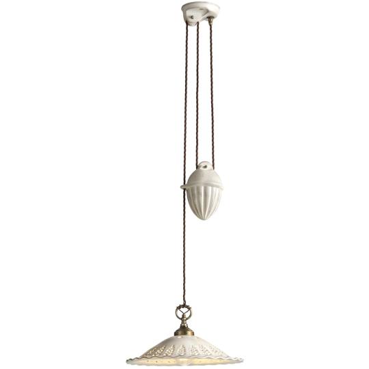 country mediterran elensulyos fuggesztek lampa stilusu keramia klasszikus antikolt feher lampaburas fuggesztek lampa vintage country ebedlo konyha vilagitas videki provence porcelan lyuakcsos csipkes.jpg